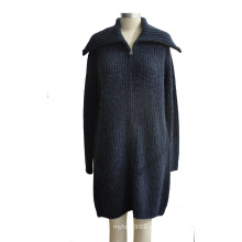 Warmes Merino Wolle Blended Strickjacke mit Knopf